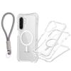 For Samsung A17 Magnetic Transparent 3-in-1 Phone Case with Hand Rope
