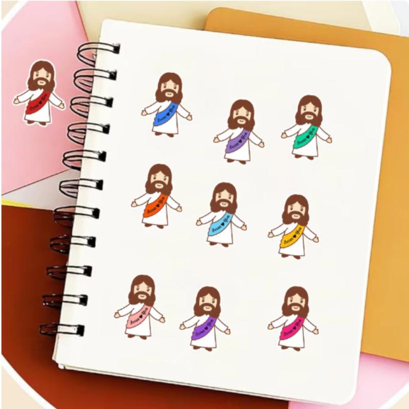 500 Jesus Loves You Stickers Religious Decorative Labels for Gift Packaging Journals Scrapbooking