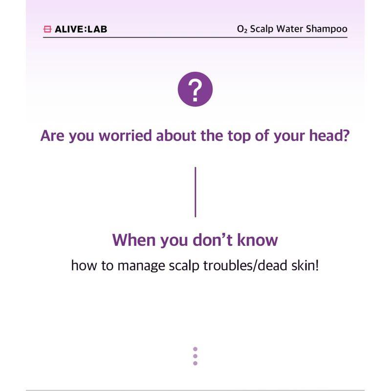 ALIVE:LAB - O2 Scalp Water Shampoo