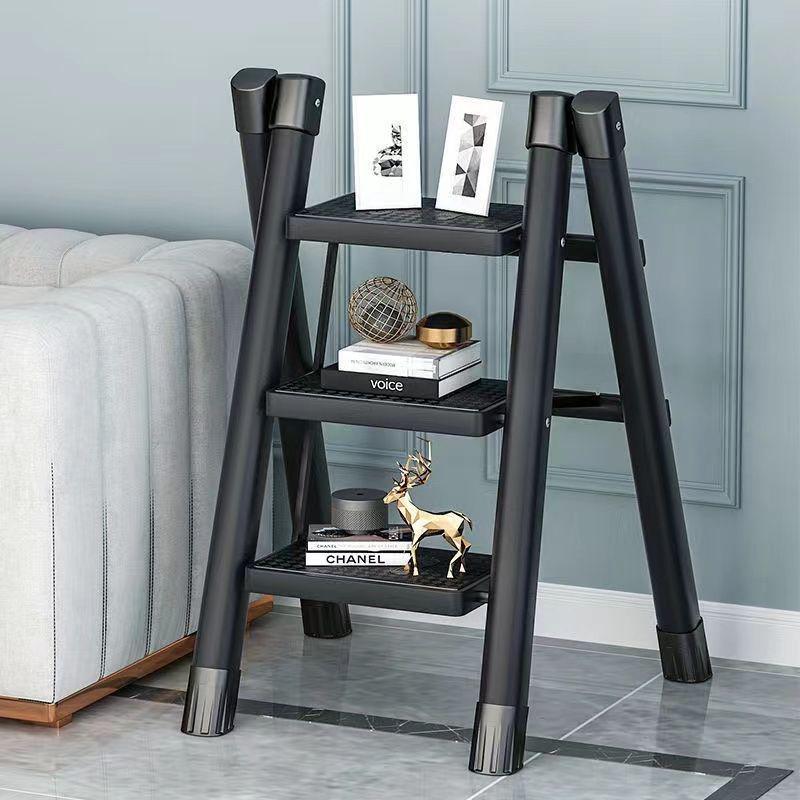 Multifunctional Carbon Steel Folding A-Frame Ladder for Indoor Use