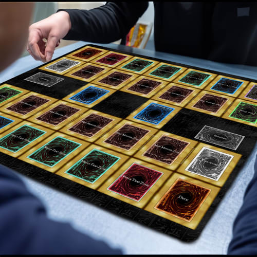 Saber Mastercard Rubber Mat - 2-Player Square Gamer Playmat, 60x60cm/23.6x23.6in (2 Player G)