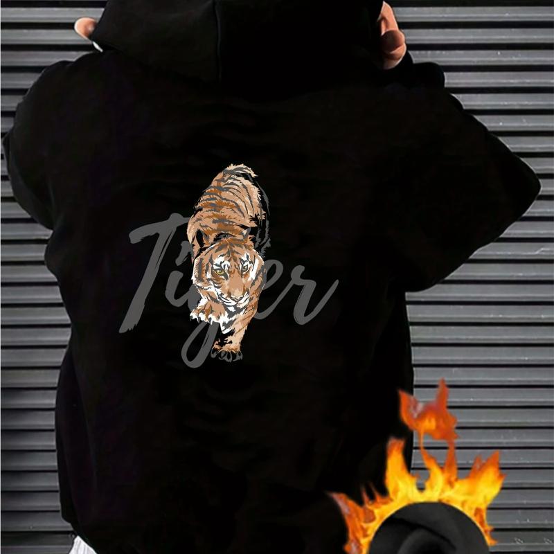 Elastic Cuffs, Men s Hooded Sweatshirt, Perfect for Winter Walks XXL чёрный