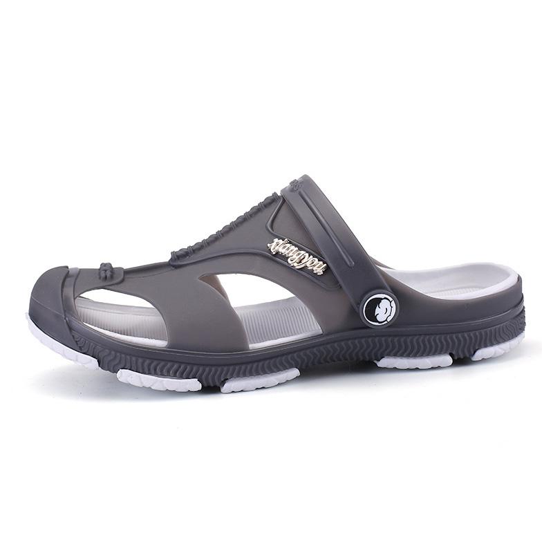 2024 Summer Men Slippers Clogs Slip-On Garden Shoes Breathable Man Sandals Plus Size Male Beach Shoes Flip Flops Quick Dry