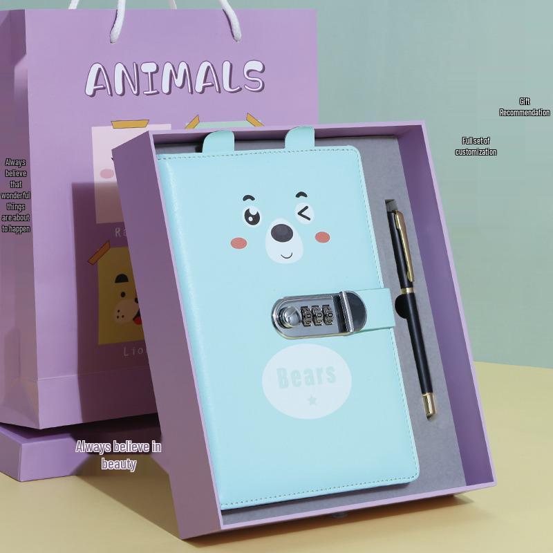 Minimalist Lock Diary & Notebook with Invisible Combination Closure for Students & Professionals