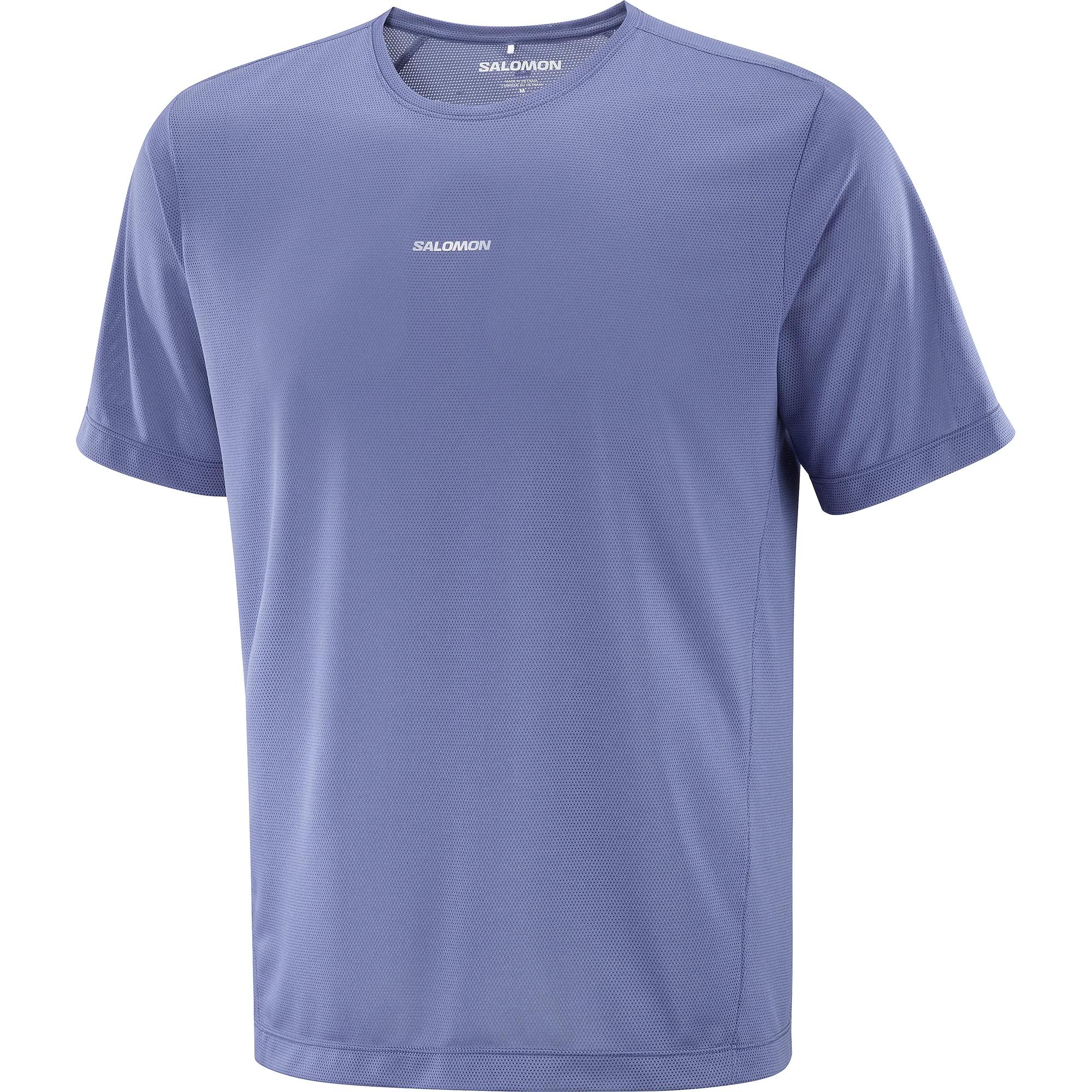 

Salomon Shakeout Core Knit Flow Breathable Quick-Dry Solid Lightweight Running T-Shirt Men tops C28410 S
