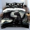Epic Dragon-Themed Adventure Set Exquisite Three-Piece Bedding Set Gift For Kids And Adults