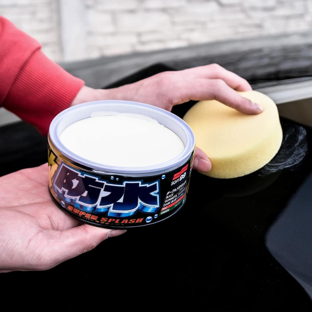 SOFT99 Ultra Waterproof Dark for Protecting and Polishing Automotive Includes Sponge Wax, & Metallic, 300g, Paint, (Product Code 00347)