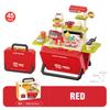 Kids Pretend Play Kitchen Toys Tableware Spray Barbecue Trolley  BBQ Candy Suitcase Role-Playing Toys Light Sound Simulate Set