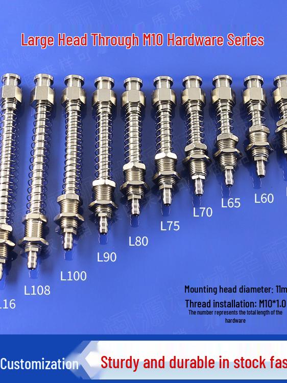 Industrial Vacuum Suction Cup Base - Tianxing Big Head Straight TS Fitting M10 Pneumatic Bracket Suction Nozzle L56