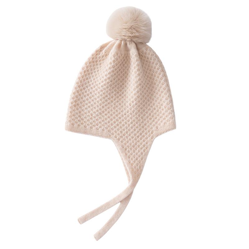 Autumn and winter new cashmere hat European and American big fox hairball hundred bags head warm ear protection cold knitting