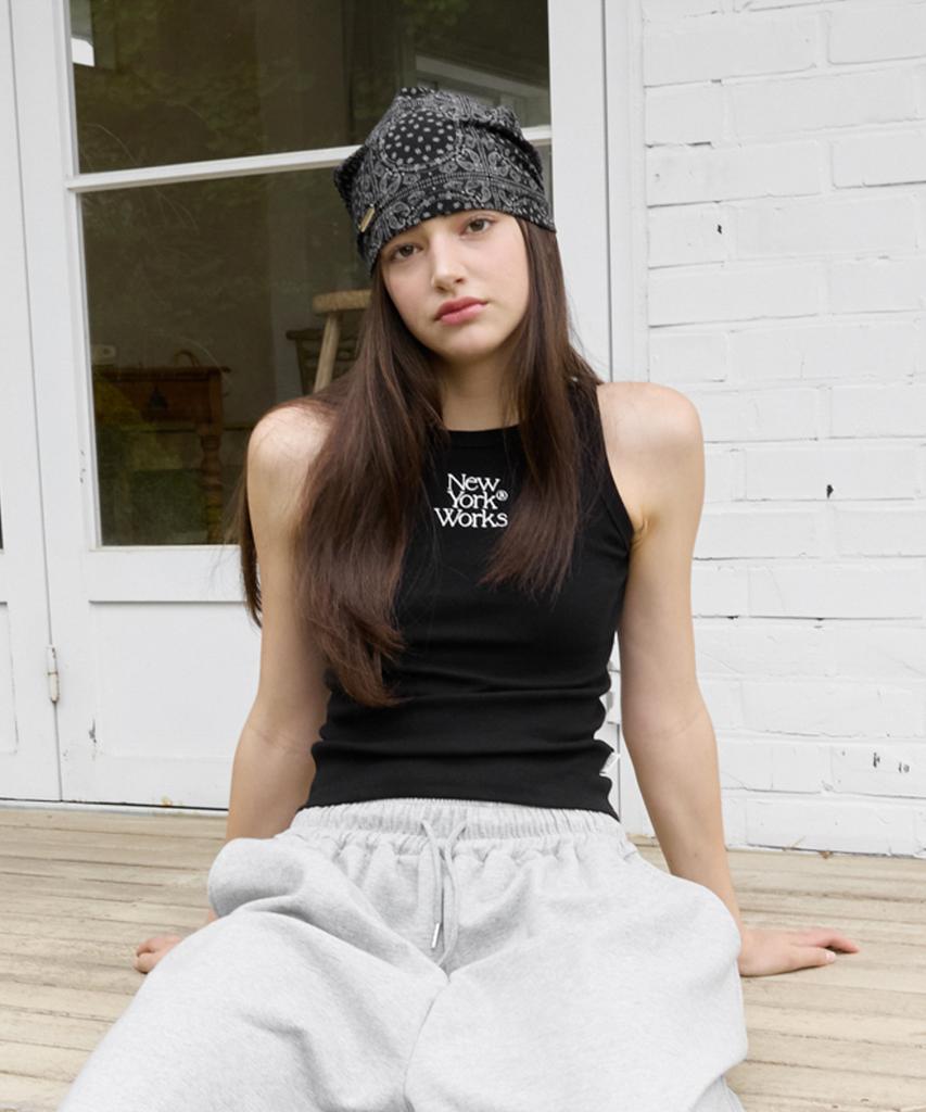 Nyuyogwogseu Summer Paisley Beanie Hat_ Black