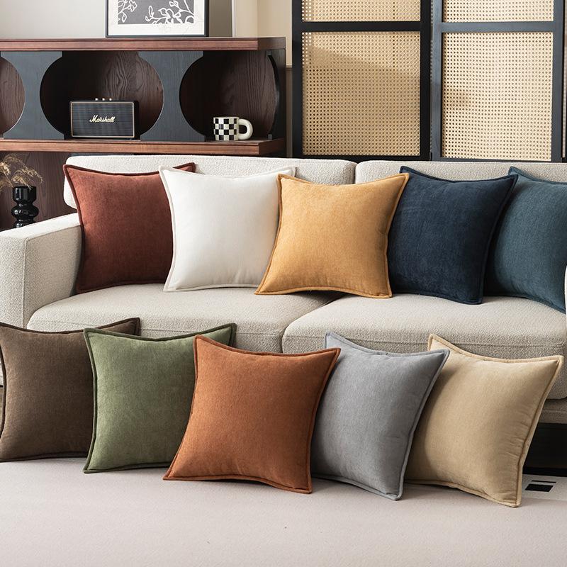 Copricuscini Blu Scuro 45x45CM 18x18Pollici Copricuscini in Ciniglia Decorazione per la Casa per Divano Letto Divano Soggiorno Federa