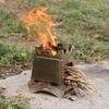 Lixada Compact Folding Wood Stove for Outdoor Camping Cooking Picnic