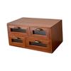Wooden Desk Organizer with 4 Drawers Vintage Sundry Stationery Jewelry Storage Box for Home Office Tabletop Organizer