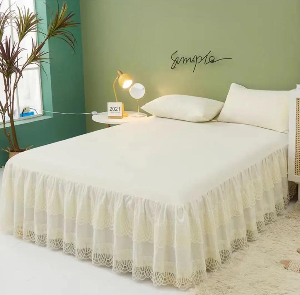 Lace Princess Bedspread Bed Skirt Style Dustproof Decorative Bedspread Big Heming 1.5/1.8/2m Mattress Anti Slip Protective Cover