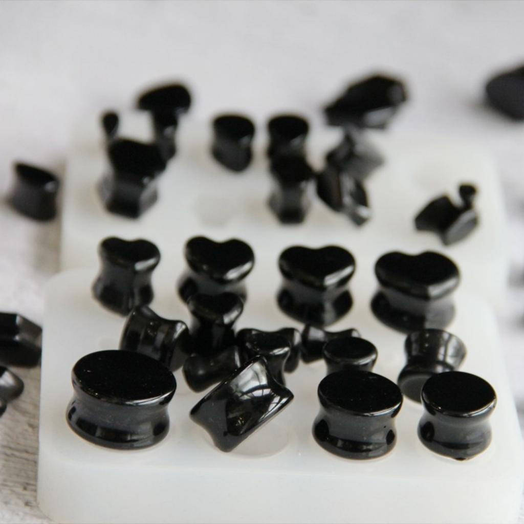 2Pcs Gothic Piercing Silicone Earrings Molds Convenient Piercing Ear Rings Pendant Epoxy Mould Jewelry Crafting Supplies