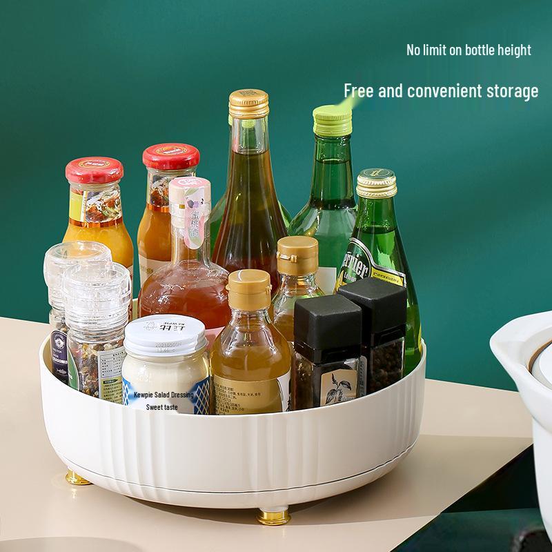 Rotating Kitchen Spice Rack Storage Turntable