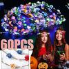 10/20/40/60Pcs Light Up Flower Headband LED Flower Hair Crown Glowing Floral Wreath Crowns Birthday Wedding Party Favors