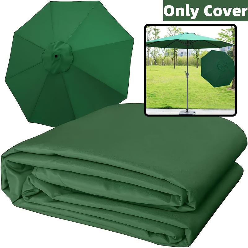 Zielony Pokrowiec Zapasowy na Parasol 27m 8 Żeberek Wodoodporny Ogród Podwórko Basen Parasol Wiszący 9FT 10FT 6 Żeberek 8 Żeberek Pokrywa