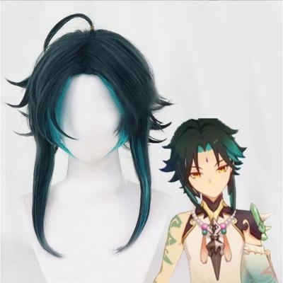Anime Short Wig Cosplay Game Genshin Impact Xiao Costume Heat Resistant Synthetic Hair Men Carnival Party Wigs