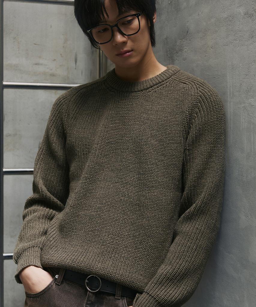 NODU Saddle Hazzi Essential Raglan Knit [Brown]