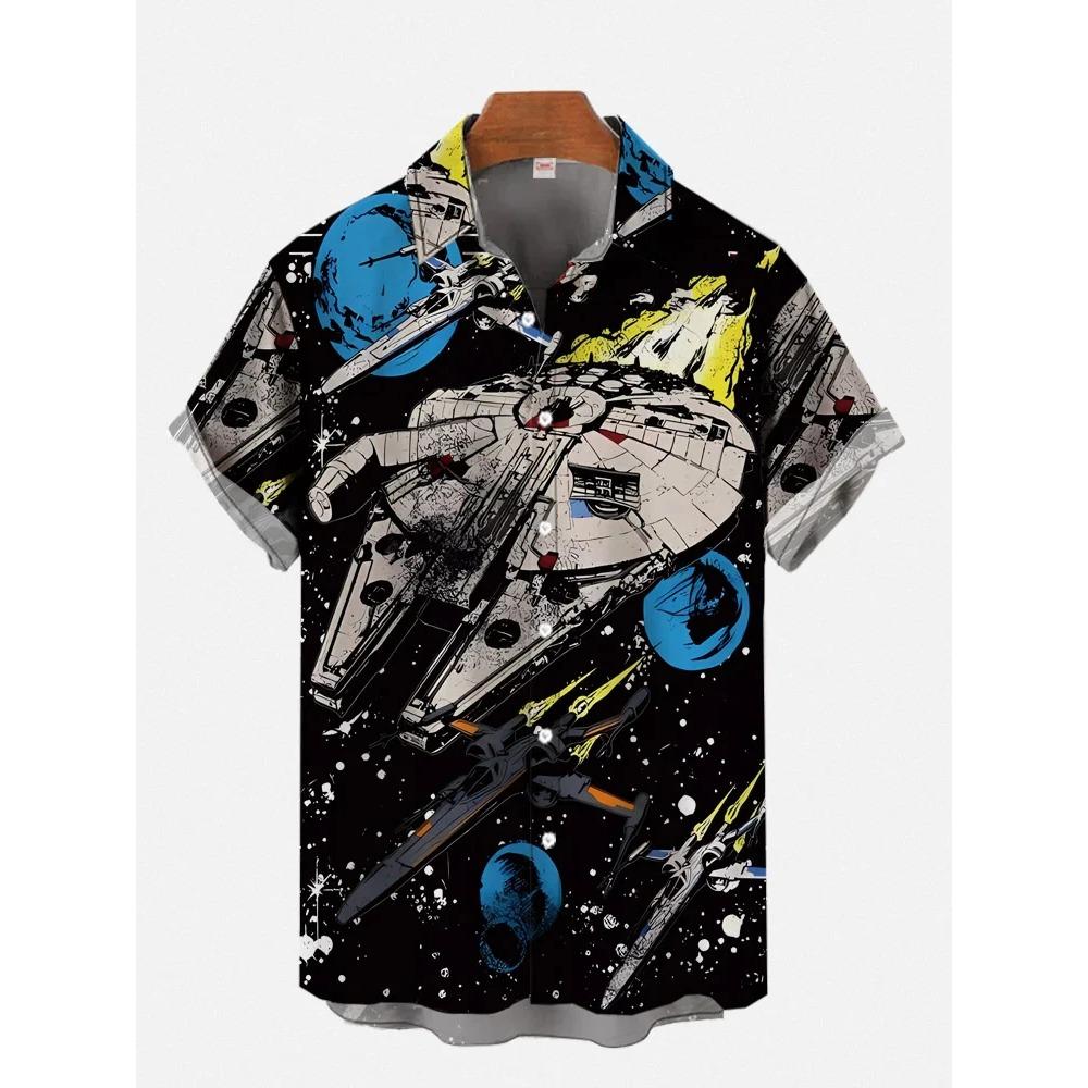 Hawaii Shirts Man New Stars-wars Shirts Men Women Clothes Tee Tops Boys Girls Tees Walker Printing Short Sleeve Shirt