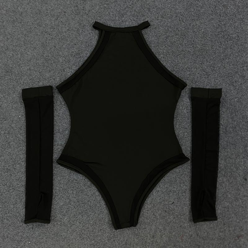 European and American Spring and Summer Layered Hanging Neck Sleeveless Sexy Beach Style Jumpsuit