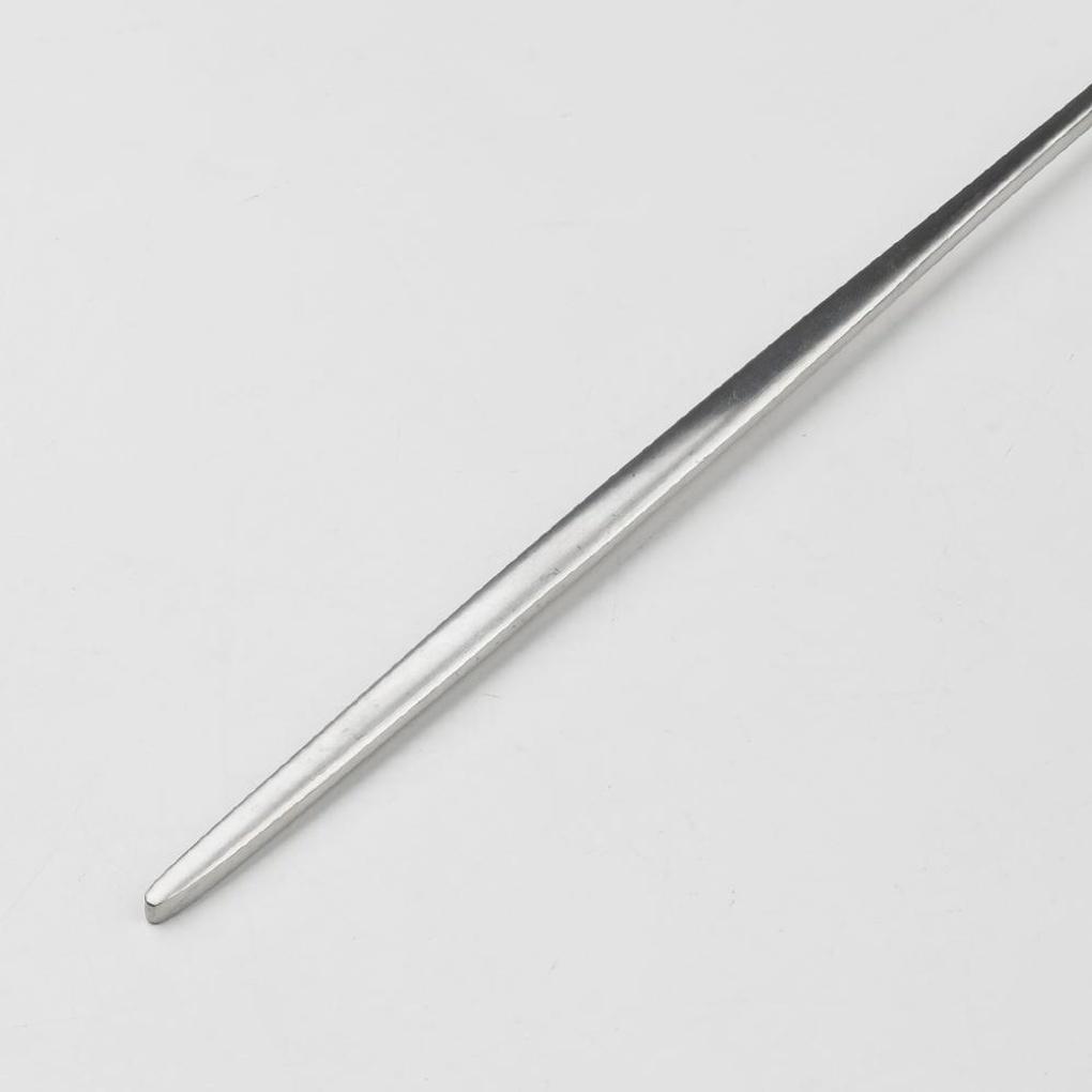 Abella matte stainless steel long tea fork silver