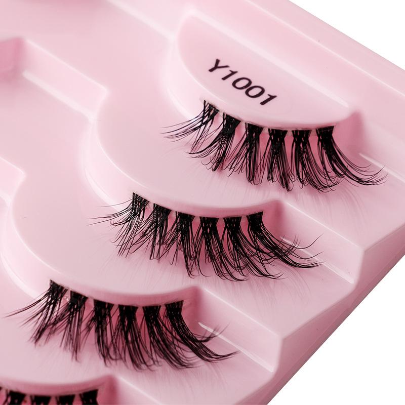 10-Pair Pack of Faux Mink Thick Half-Eye False Eyelashes