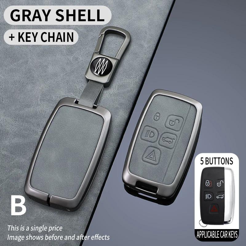 Zinc Alloy Car Key Case For Jaguar Xe Xf Xj Xfl Xjl Xel Et E-Pace F-Pace F-Type A9 A8 X8 Remote Cover Shell Keychain Accessories