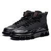 Li Ning CF Tracing Lingjun Cow Leather Slip Resistant Abrasion Resistant High Top Skateboard Shoes Unisex Black AGCR488-2