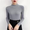 Half Sleeve Knit Sweater Women's Pullover Autumn New Inner Wear Base Layer Candy Top Women