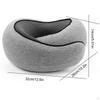 Airplane Travel Pillow Portable Adjustable Neck for Home Office Train Light Grey