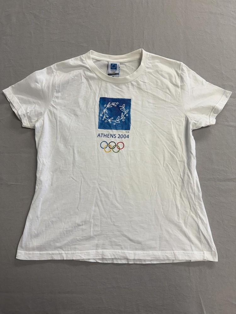 Винтажная футболка Олимпийских игр в Афинах 2004 года Сделано в Греции XL Унисекс XXXXL