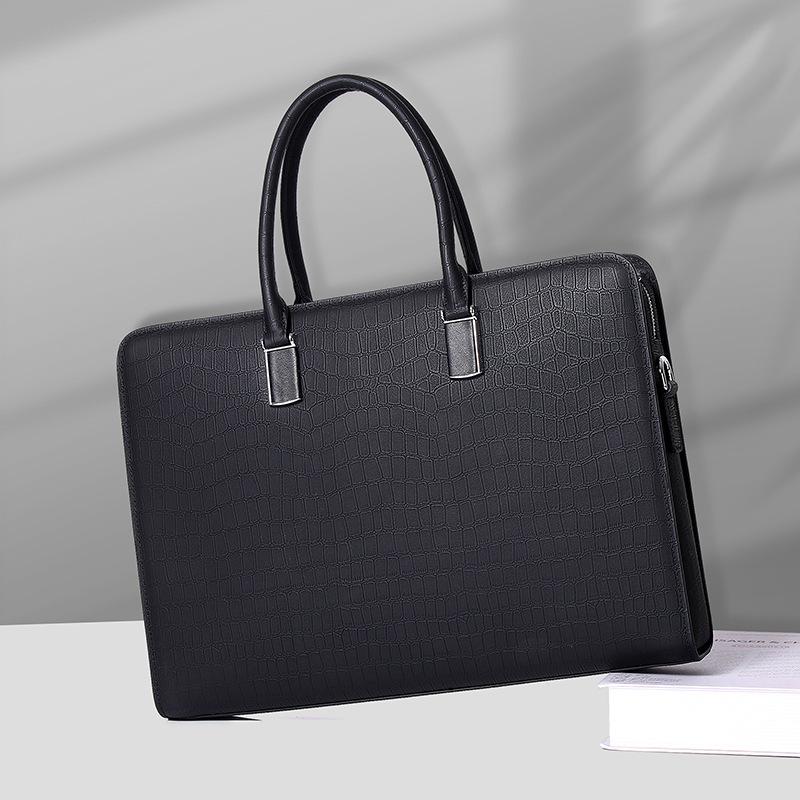 Men's Handbag Large-capacity Genuine Leather Briefcase Men's Laptop Bag