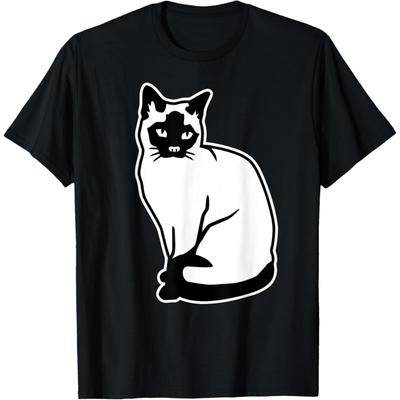 Siamesische Katze T-Shirt für Herren Damen Kinder(1)