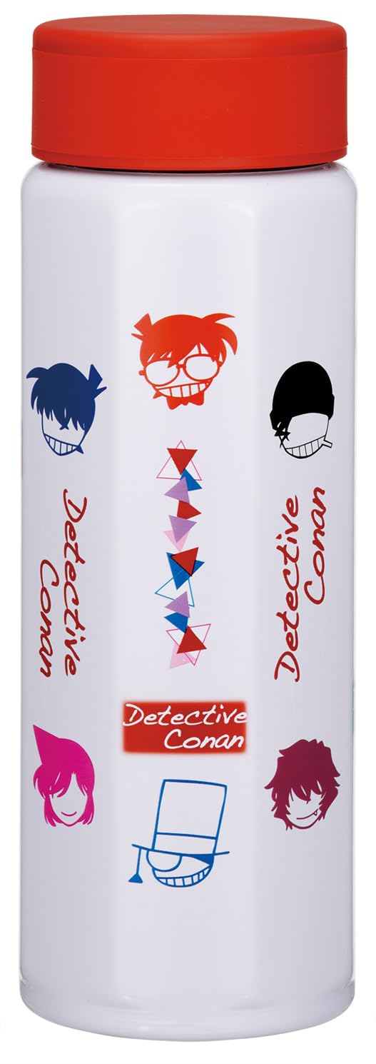 Skater Octagonal Stainless Steel Water Bottle, 500ml, Insulated, Keeps Drinks Hot or Cold, Detective Conan STO5-A