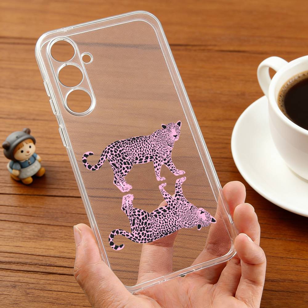 

HOT Luxury Leopard pattern Phone Case For Samsung S22,S24,S30,S10,S21,S25,S23,S10,PIus,Ultra,5G,FE,lite Transparent Shell Samsung S225G