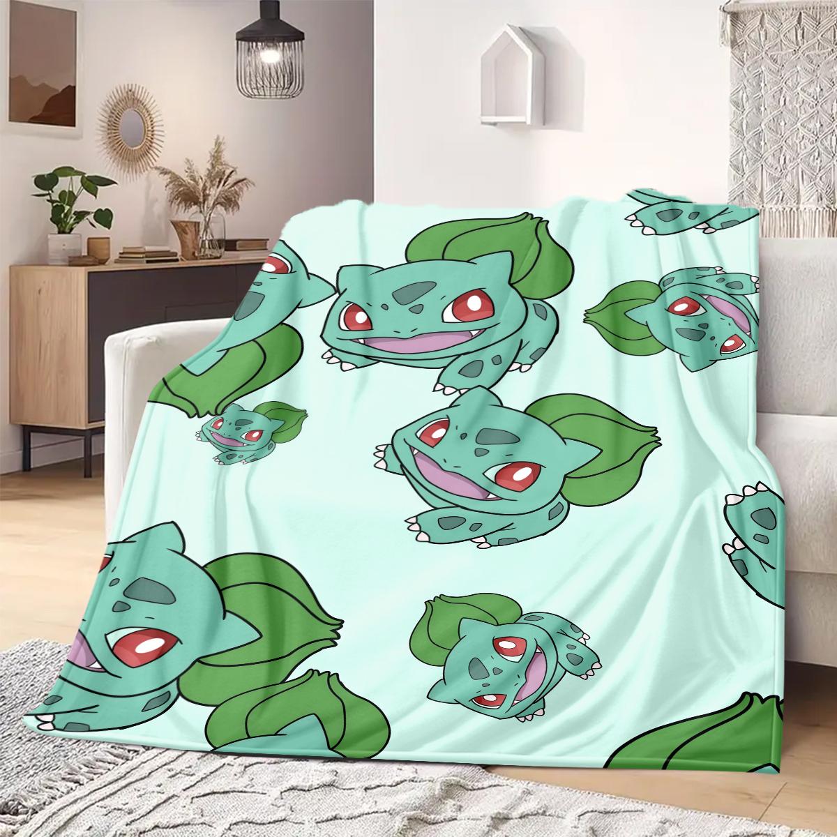 

PokeMon Anime Print Blanket Warm Comfortable Flannel Blanket Suitable for Bedrooms, Sofas, Beds, Chairs, Picnics, Travel 75x90cm