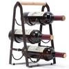 Foldable Iron-Wood Desktop Wine Rack & Storage Shelf