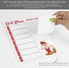 Inkdotpot Weekly Meal Planner Notepad 7"x10 , "Kitchen Menu" Magnetic Meal Planning Pad with Tear Off Grocery S-54 Sheets