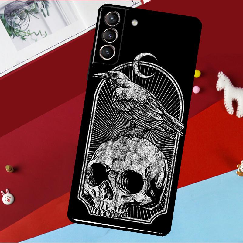 Skull Gothic Creepy Pastel Goth Funda For Samsung Galaxy S25 S24 S21 S22 S23 Ultra S9 S10 Plus S20 FE S24 FE Phone Case