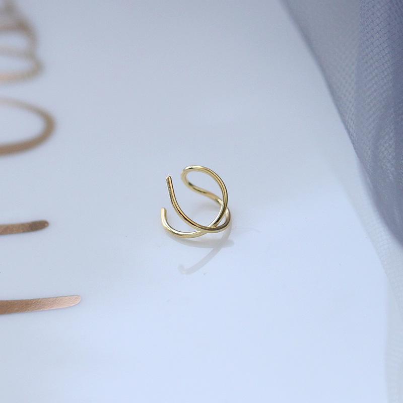 Unisex No-Pierce Double Line Ear Clip Earrings