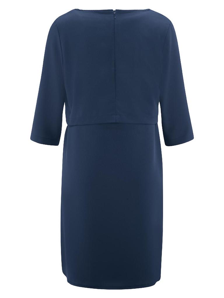 Women's Navy Blue Maternity Dress Bellybutton Maternity