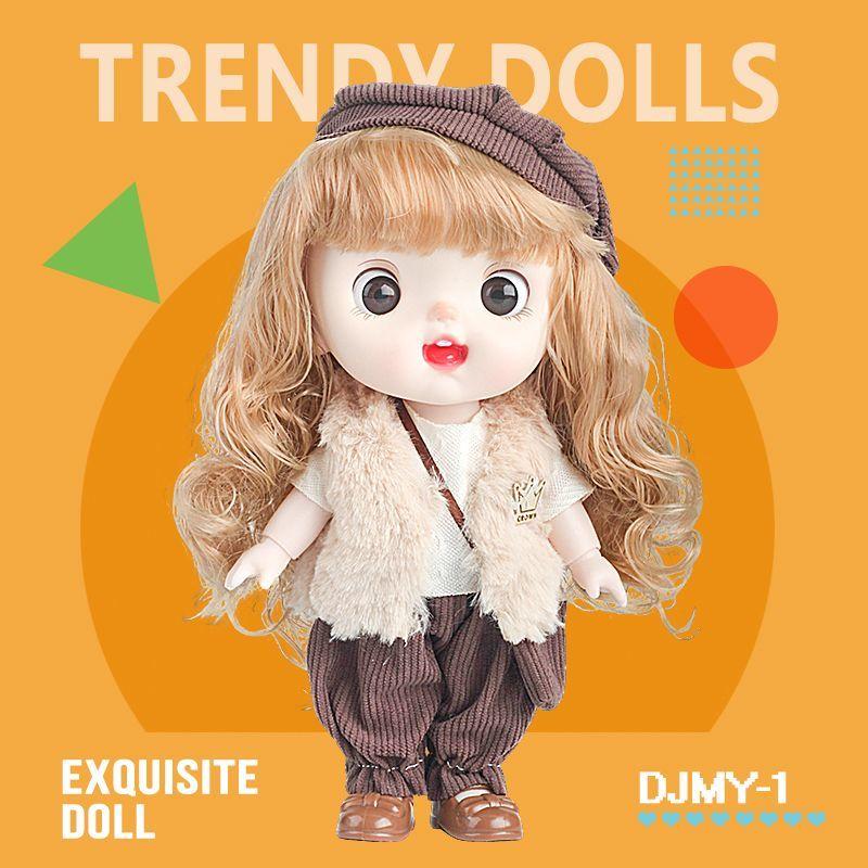 8-inch Doll with Changeable Clothes, Exquisite and Cute Doll, Princess Girl Birthday Gift, Pretend Play Toy