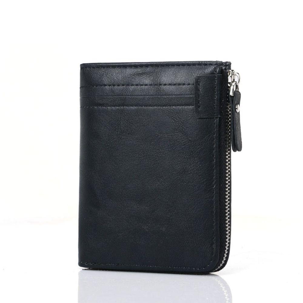 

Держатель для кредитных карт Картхолдер Повседневный Ультратонкий Мужской кошелек Мужские кошельки Зажимы для денег Короткий кошелек для монет чёрный