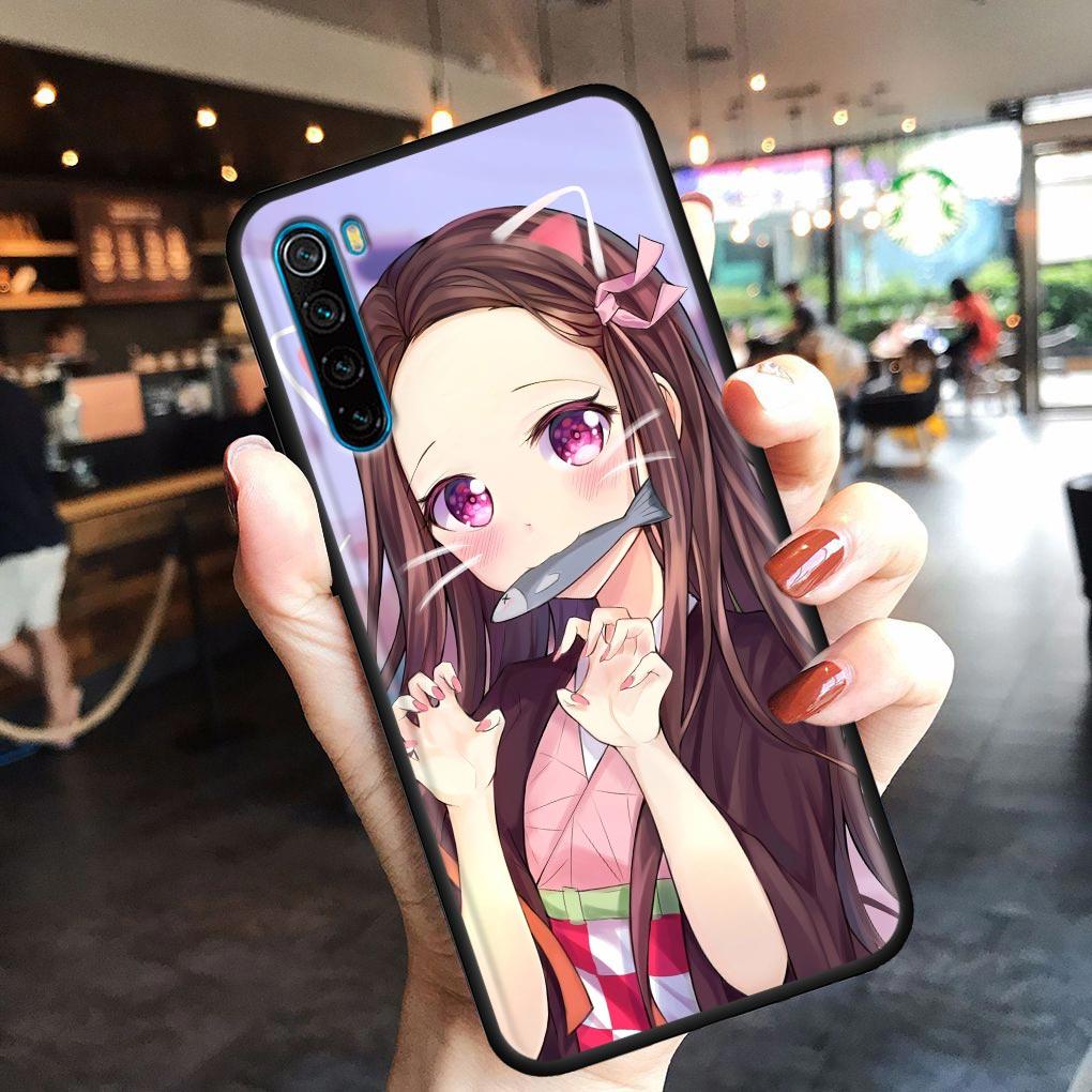 

Анимационный чехол для телефона Girl Anime Demon killer для Redmi Note 10 11 11S 11E 7 8 8T 9 9S 9T Pro Plus 4G 5G, черный мягкий чехол Note 11T(11S) 5G
