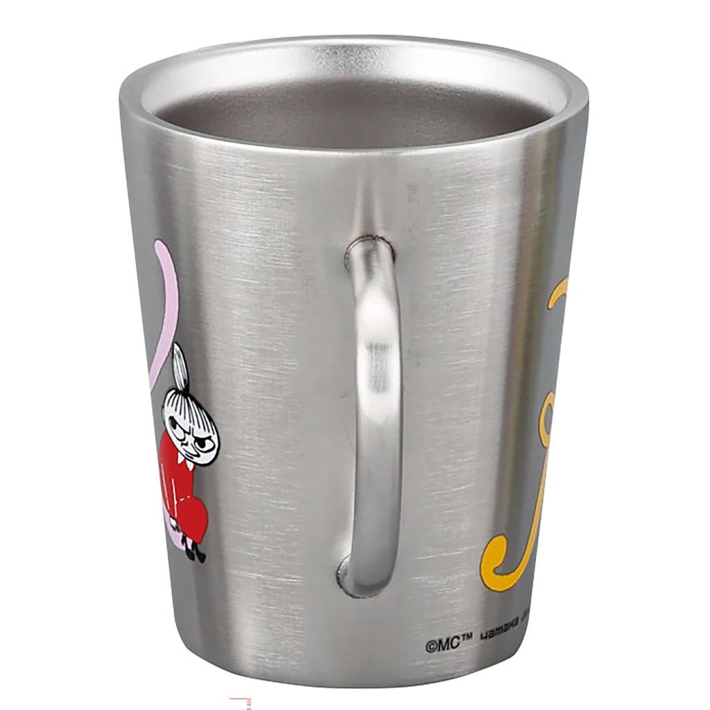 Moomin Stainless Steel Retains Diameter 9 x Initial Birthday Miscellaneous Made in Mug, Heat-resistant, heat, Double-walled, 360ml, approx. 11cm, "K",