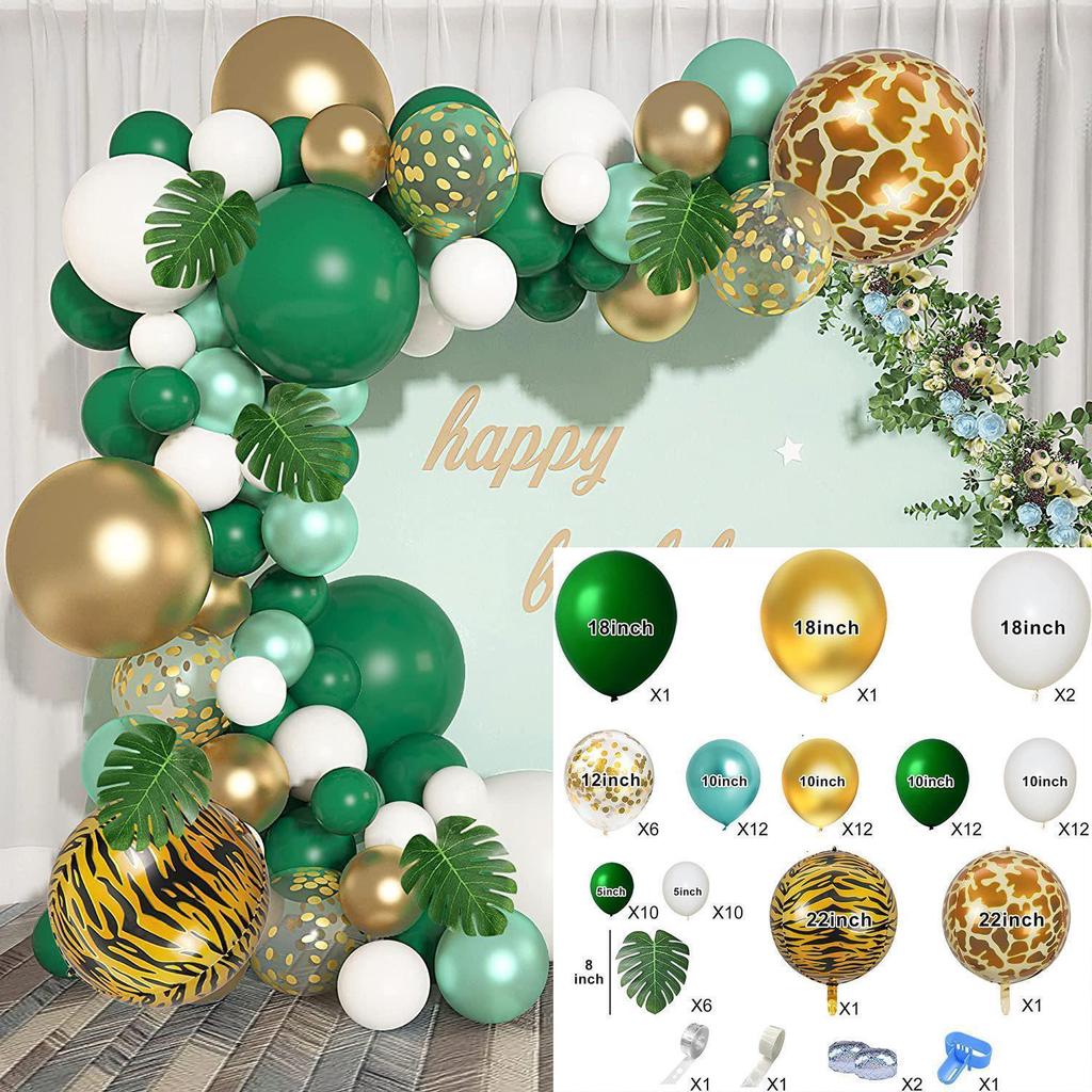 Balloon Set Black Gold New Year Arrangement Balloon Chain Birthday Party Wedding Decoration Arch Latex Material