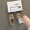 Design sense versatile single shoes bow thick-soled bag head half slippers women's summer fashion solid color suede lazy slippers